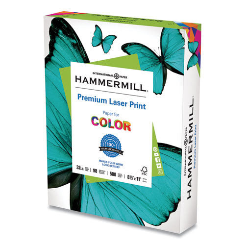 Hammermill® wholesale. Premium Laser Print Paper, 98 Bright, 32lb, 8.5 X 11, White, 500-ream. HSD Wholesale: Janitorial Supplies, Breakroom Supplies, Office Supplies.