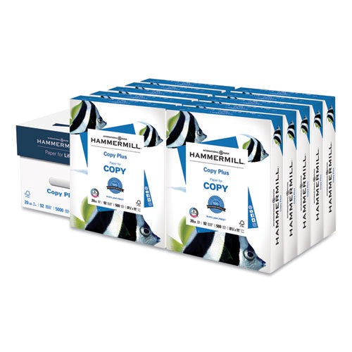 Hammermill® wholesale. Copy Plus Print Paper, 92 Bright, 20 Lb, 8.5 X 11, White, 500 Sheets-ream, 10 Reams-carton. HSD Wholesale: Janitorial Supplies, Breakroom Supplies, Office Supplies.