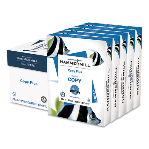 Copy Plus Print Paper, 92 Bright, 20 Lb, 8.5 X 11, White, 500 Sheets-r