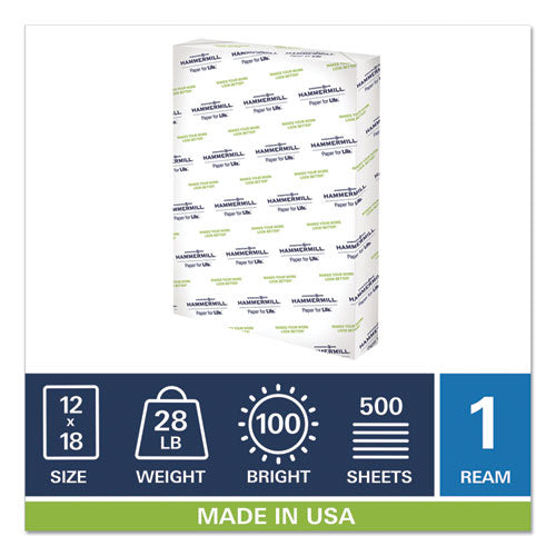Hammermill® wholesale. Premium Color Copy Print Paper, 100 Bright, 28lb, 12 X 18, Photo White, 500-ream. HSD Wholesale: Janitorial Supplies, Breakroom Supplies, Office Supplies.