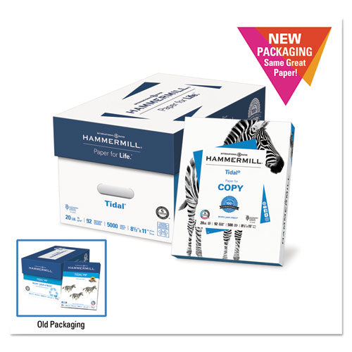 Hammermill® wholesale. Tidal Print Paper, 92 Bright, 20lb, 8.5 X 11, White, 500 Sheets-ream, 10 Reams-carton, 40 Cartons-pallet. HSD Wholesale: Janitorial Supplies, Breakroom Supplies, Office Supplies.