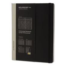 Load image into Gallery viewer, Moleskine® wholesale. Professional Hard Cover Notebook, Narrow Rule, Black Cover, 9.75 X 7.5, 192 Sheets. HSD Wholesale: Janitorial Supplies, Breakroom Supplies, Office Supplies.
