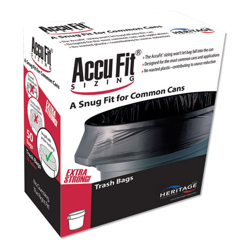 AccuFit® wholesale. Linear Low Density Can Liners With Accufit Sizing, 23 Gal, 0.9 Mil, 28" X 45", Black, 300-carton. HSD Wholesale: Janitorial Supplies, Breakroom Supplies, Office Supplies.