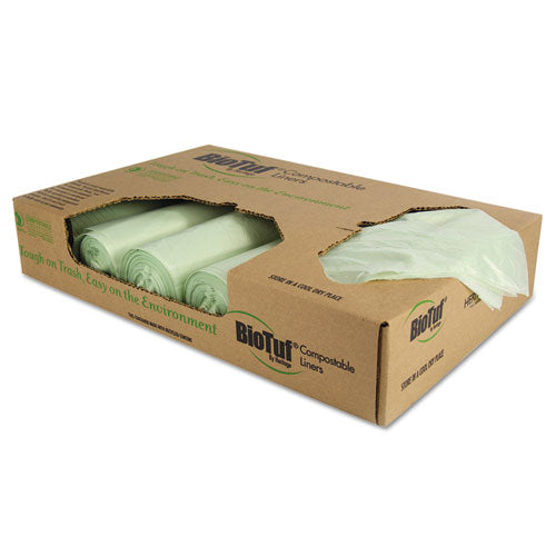 Heritage wholesale. HERITAGE Biotuf Compostable Can Liners, 48 Gal, 1 Mil, 42