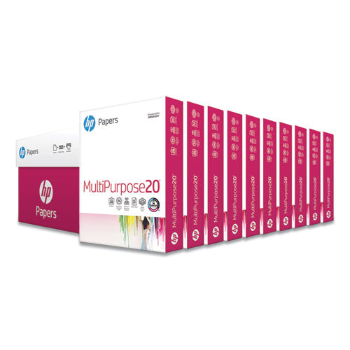 HP Papers wholesale. HP® Multipurpose20 Paper, 96 Bright, 20lb, 8.5 X 11, White, 500 Sheets-ream, 10 Reams-carton. HSD Wholesale: Janitorial Supplies, Breakroom Supplies, Office Supplies.