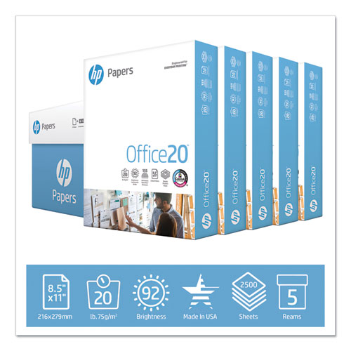 HP Papers wholesale. HP® Office20 Paper, 92 Bright, 20lb, 8.5 X 11, White, 500 Sheets-ream, 5 Reams-carton. HSD Wholesale: Janitorial Supplies, Breakroom Supplies, Office Supplies.