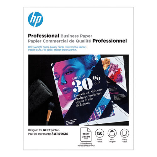 HP wholesale. Inkjet Brochure Paper, 98 Bright, 48lb, 8.5 X 11, White, 150-pack. HSD Wholesale: Janitorial Supplies, Breakroom Supplies, Office Supplies.