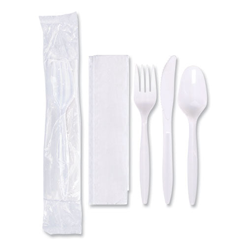 Hoffmaster® wholesale. Hoffmaster Economy Cutlery Kit, Fork-knife-spoon-napkin, White, 250-carton. HSD Wholesale: Janitorial Supplies, Breakroom Supplies, Office Supplies.