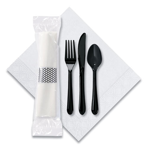Hoffmaster® wholesale. Hoffmaster Caterwrap Cater To Go Express Cutlery Kit, Fork-knife-spoon-napkin, Black, 100-carton. HSD Wholesale: Janitorial Supplies, Breakroom Supplies, Office Supplies.