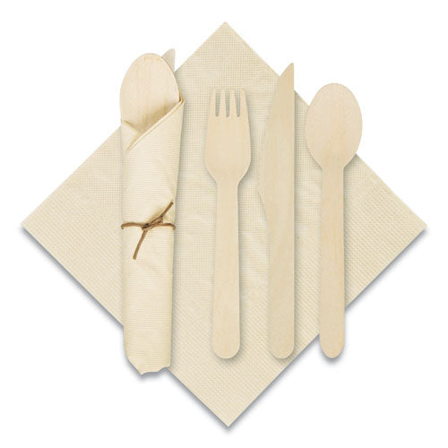 Hoffmaster® wholesale. Hoffmaster Pre-rolled Caterwrap Kraft Napkins With Wood Cutlery, 6 X 12 Napkin;fork;knife;spoon, 7" To 9", Kraft, 100-carton. HSD Wholesale: Janitorial Supplies, Breakroom Supplies, Office Supplies.