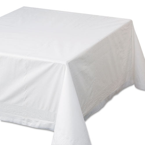 Hoffmaster® wholesale. Hoffmaster Tissue-poly Tablecovers, 72" X 72", White, 25-carton. HSD Wholesale: Janitorial Supplies, Breakroom Supplies, Office Supplies.