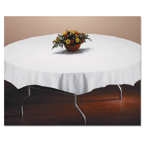 Hoffmaster® wholesale. Hoffmaster Tissue-poly Tablecovers, 82" Diameter, White, 25-carton. HSD Wholesale: Janitorial Supplies, Breakroom Supplies, Office Supplies.