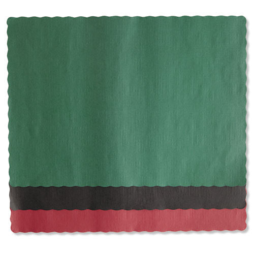 Hoffmaster® wholesale. Hoffmaster Solid Color Scalloped Edge Placemats, 9.5 X 13.5, Hunter Green, 1,000-carton. HSD Wholesale: Janitorial Supplies, Breakroom Supplies, Office Supplies.