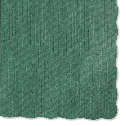 Hoffmaster® wholesale. Hoffmaster Solid Color Scalloped Edge Placemats, 9.5 X 13.5, Hunter Green, 1,000-carton. HSD Wholesale: Janitorial Supplies, Breakroom Supplies, Office Supplies.