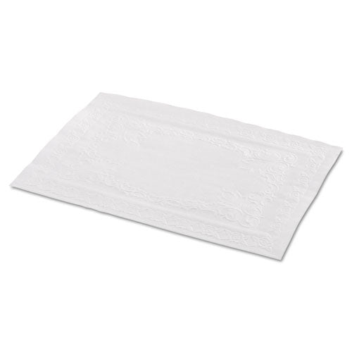 Hoffmaster® wholesale. Hoffmaster Classic Embossed Straight Edge Placemats, 10 X 14, White, 1,000-carton. HSD Wholesale: Janitorial Supplies, Breakroom Supplies, Office Supplies.