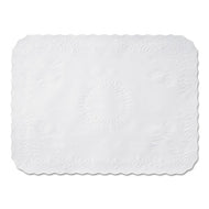 Hoffmaster® wholesale. Hoffmaster Anniversary Embossed Scalloped Edge Tray Mat, 14 X 19, White, 1,000-carton. HSD Wholesale: Janitorial Supplies, Breakroom Supplies, Office Supplies.