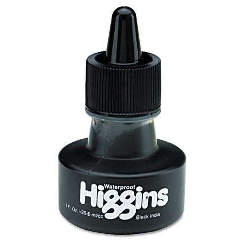 Higgins® wholesale. Waterproof Pigmented Drawing Ink, Black, 1oz Bottle. HSD Wholesale: Janitorial Supplies, Breakroom Supplies, Office Supplies.