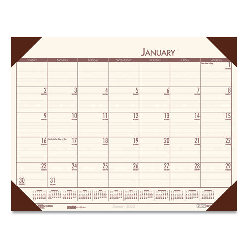 House of Doolittle™ wholesale. Recycled Ecotones Moonlight Cream Monthly Desk Pad Calendar, 22 X 17, 2021. HSD Wholesale: Janitorial Supplies, Breakroom Supplies, Office Supplies.