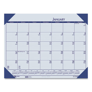 House of Doolittle™ wholesale. Recycled Ecotones Ocean Blue Monthly Desk Pad Calendar, 18.5 X 13, 2021. HSD Wholesale: Janitorial Supplies, Breakroom Supplies, Office Supplies.