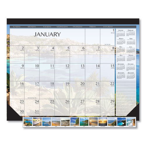 House of Doolittle™ wholesale. Earthscapes Seascapes Desk Pad Calendar, 18.5 X 13, 2021. HSD Wholesale: Janitorial Supplies, Breakroom Supplies, Office Supplies.