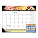 House of Doolittle™ wholesale. 100% Recycled Geometric Desk Pad Calendar, 22 X 17, 2021. HSD Wholesale: Janitorial Supplies, Breakroom Supplies, Office Supplies.