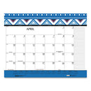 House of Doolittle™ wholesale. 100% Recycled Geometric Desk Pad Calendar, 22 X 17, 2021. HSD Wholesale: Janitorial Supplies, Breakroom Supplies, Office Supplies.