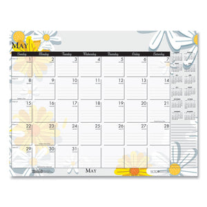 House of Doolittle™ wholesale. 100% Recycled Contempo Desk Pad Calendar, 18.5 X 13, Wild Flowers, 2021. HSD Wholesale: Janitorial Supplies, Breakroom Supplies, Office Supplies.