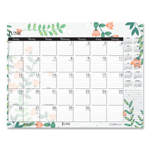 House of Doolittle™ wholesale. 100% Recycled Contempo Desk Pad Calendar, 18.5 X 13, Wild Flowers, 2021. HSD Wholesale: Janitorial Supplies, Breakroom Supplies, Office Supplies.