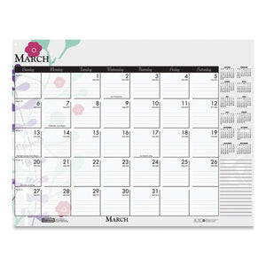 House of Doolittle™ wholesale. 100% Recycled Contempo Desk Pad Calendar, 18.5 X 13, Wild Flowers, 2021. HSD Wholesale: Janitorial Supplies, Breakroom Supplies, Office Supplies.