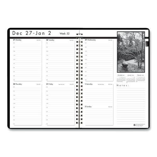 House of Doolittle™ wholesale. Weekly Planner With Black And White Photos, 11 X 8.5, Black, 2021. HSD Wholesale: Janitorial Supplies, Breakroom Supplies, Office Supplies.