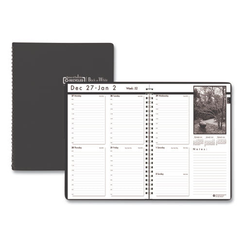 House of Doolittle™ wholesale. Weekly Planner With Black And White Photos, 11 X 8.5, Black, 2021. HSD Wholesale: Janitorial Supplies, Breakroom Supplies, Office Supplies.