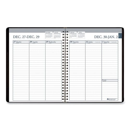 House of Doolittle™ wholesale. Recycled Weekly Appointment Book, Ruled Without Times, 8.75 X 6.88, Black, 2021. HSD Wholesale: Janitorial Supplies, Breakroom Supplies, Office Supplies.