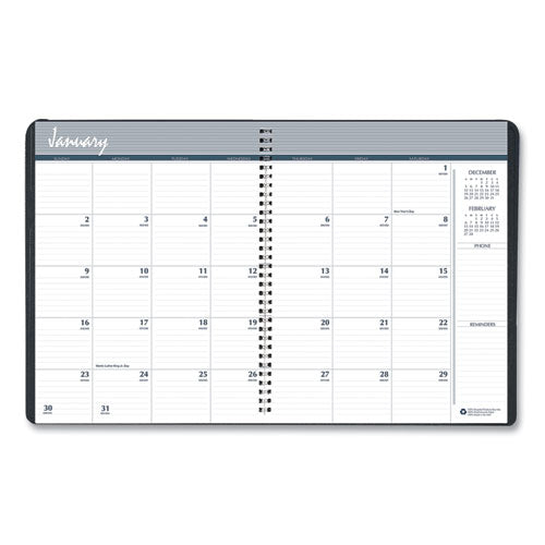 House of Doolittle™ wholesale. Recycled Ruled Monthly Planner, 14-month Dec.-jan., 11 X 8.5, Blue, 2020-2022. HSD Wholesale: Janitorial Supplies, Breakroom Supplies, Office Supplies.