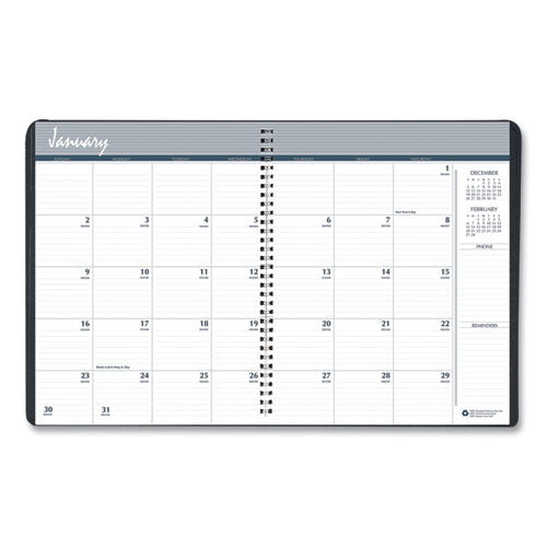 House of Doolittle™ wholesale. Two-year Monthly Hard Cover Planner, 11 X 8.5, Black, 2021-2022. HSD Wholesale: Janitorial Supplies, Breakroom Supplies, Office Supplies.