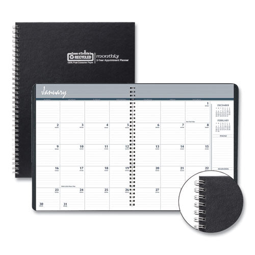 House of Doolittle™ wholesale. Two-year Monthly Hard Cover Planner, 11 X 8.5, Black, 2021-2022. HSD Wholesale: Janitorial Supplies, Breakroom Supplies, Office Supplies.