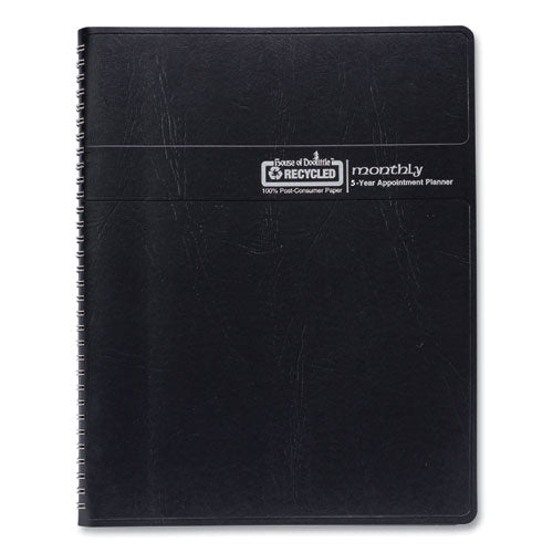 House of Doolittle™ wholesale. 100% Recycled Monthly 5-year-62 Months Planner, 11 X 8.5, Black, 2021-2025. HSD Wholesale: Janitorial Supplies, Breakroom Supplies, Office Supplies.