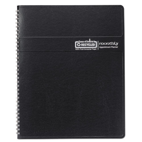 House of Doolittle™ wholesale. Recycled Ruled Monthly Planner, 14-month Dec.-jan., 8.75 X 6.88, Black, 2020-2022. HSD Wholesale: Janitorial Supplies, Breakroom Supplies, Office Supplies.