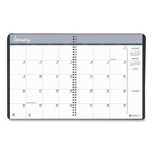 House of Doolittle™ wholesale. One-year Monthly Hard Cover Planner, 11 X 8.5, Black, 2020-2022. HSD Wholesale: Janitorial Supplies, Breakroom Supplies, Office Supplies.