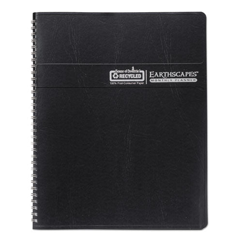 House of Doolittle™ wholesale. Recycled Earthscapes Full-color Monthly Planner, 11 X 8.5, Black, 2020-2022. HSD Wholesale: Janitorial Supplies, Breakroom Supplies, Office Supplies.