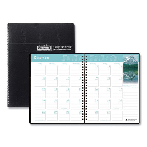 House of Doolittle™ wholesale. Recycled Earthscapes Full-color Monthly Planner, 11 X 8.5, Black, 2020-2022. HSD Wholesale: Janitorial Supplies, Breakroom Supplies, Office Supplies.