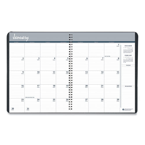 House of Doolittle™ wholesale. Recycled Ruled Monthly Planner With Expense Log, 8.75 X 6.88, Black, 2020-2022. HSD Wholesale: Janitorial Supplies, Breakroom Supplies, Office Supplies.