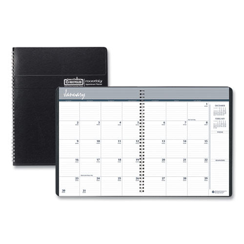 House of Doolittle™ wholesale. Recycled Ruled Monthly Planner With Expense Log, 8.75 X 6.88, Black, 2020-2022. HSD Wholesale: Janitorial Supplies, Breakroom Supplies, Office Supplies.