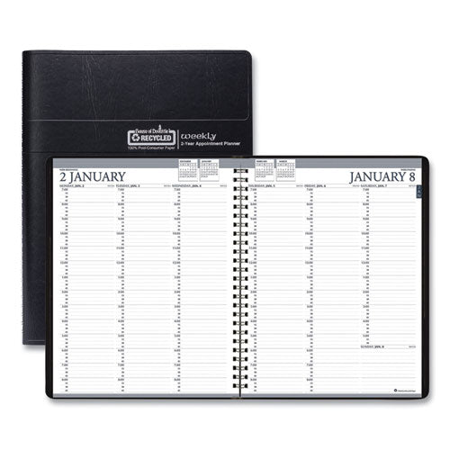 House of Doolittle™ wholesale. Recycled Two-year Professional Weekly Planner, 11 X 8.5, Black, 2021-2022. HSD Wholesale: Janitorial Supplies, Breakroom Supplies, Office Supplies.