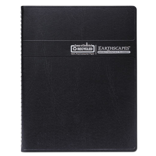 House of Doolittle™ wholesale. Recycled Earthscapes Weekly-monthly Planner, 11 X 8.5, Black, 2021. HSD Wholesale: Janitorial Supplies, Breakroom Supplies, Office Supplies.