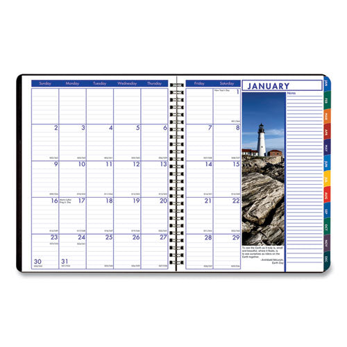 House of Doolittle™ wholesale. Recycled Earthscapes Weekly-monthly Planner, 11 X 8.5, Black, 2021. HSD Wholesale: Janitorial Supplies, Breakroom Supplies, Office Supplies.