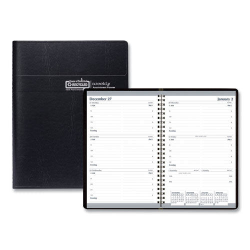 House of Doolittle™ wholesale. Recycled Weekly Appointment Book, 30-minute Appointments, 8 X 5, Black, 2021. HSD Wholesale: Janitorial Supplies, Breakroom Supplies, Office Supplies.