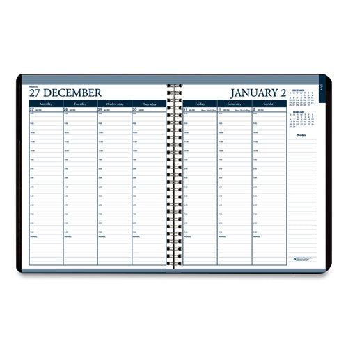 House of Doolittle™ wholesale. Recycled Wirebound Weekly-monthly Planner, 11 X 8.5, Black Leatherette, 2021. HSD Wholesale: Janitorial Supplies, Breakroom Supplies, Office Supplies.