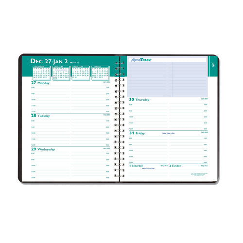House of Doolittle™ wholesale. Recycled Express Track Weekly-monthly Appointment Book, 8 X 5, Black, 2021-2022. HSD Wholesale: Janitorial Supplies, Breakroom Supplies, Office Supplies.