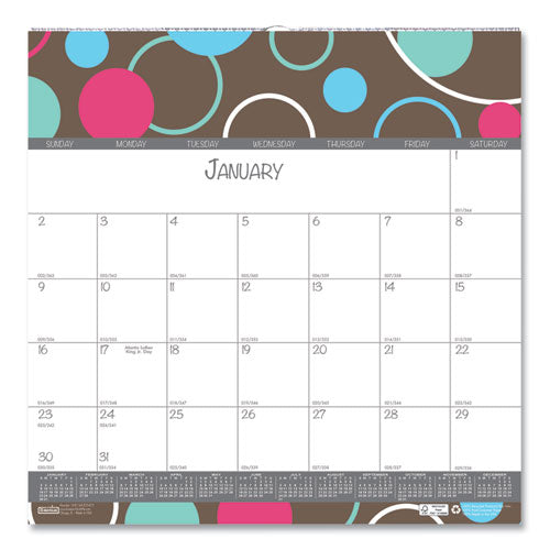 House of Doolittle™ wholesale. 100% Recycled Bubbleluxe Wall Calendar, 12 X 12, 2021. HSD Wholesale: Janitorial Supplies, Breakroom Supplies, Office Supplies.
