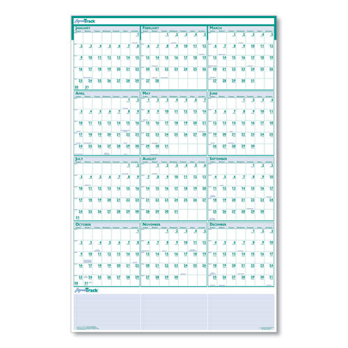 House of Doolittle™ wholesale. Recycled Express Track Reversible-erasable Yearly Wall Calendar, 24 X 37, 2021. HSD Wholesale: Janitorial Supplies, Breakroom Supplies, Office Supplies.